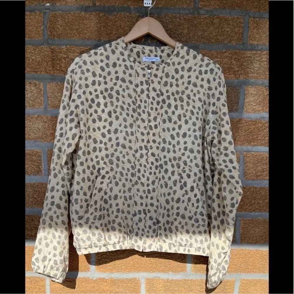 Equipment femme silk leopard jacket xs